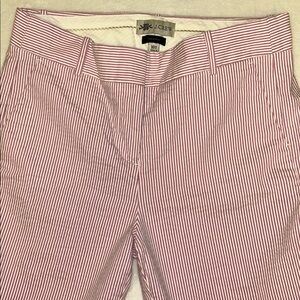 J. Crew Pink & White Seersucker Pants Size 10 T